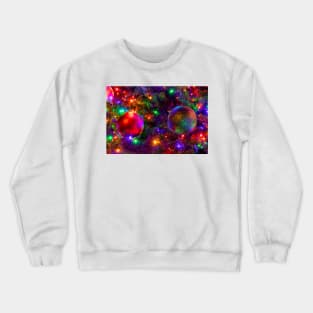 Colorful Christmas Holiday Lights Celebration Crewneck Sweatshirt